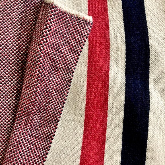 NEW Hanna Andersson Stripe Open Front Cardigan Pockets XS NWT Red Blue - Picture 6 of 11